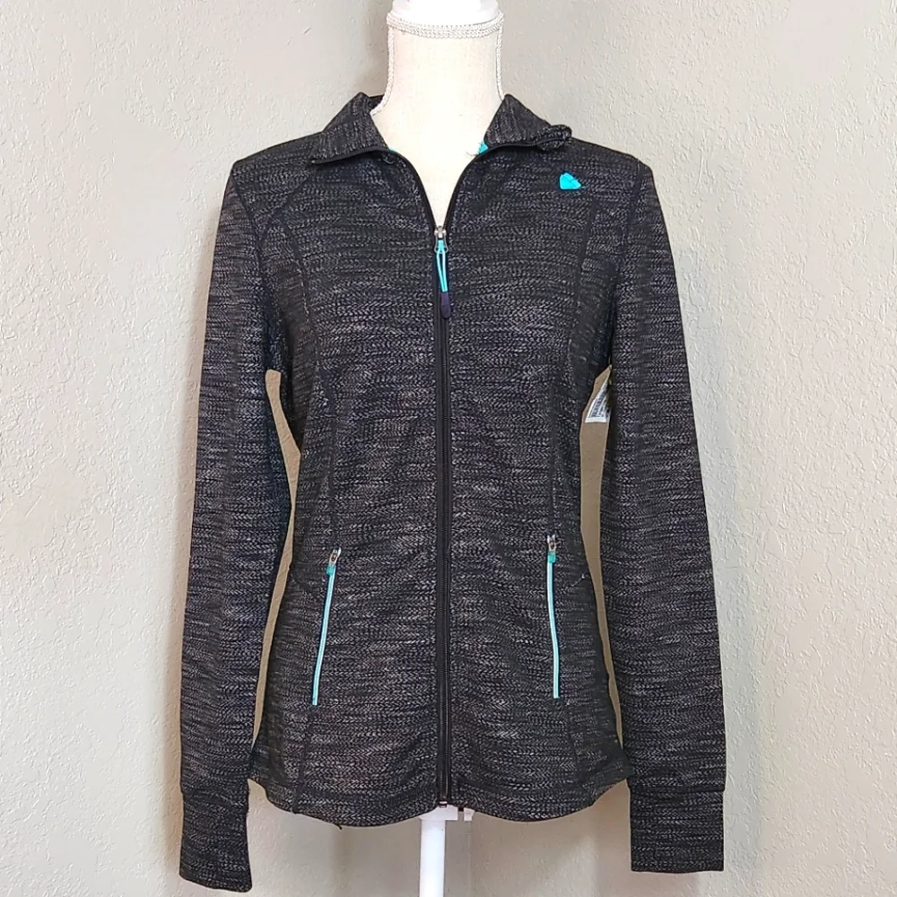 Tangerine Athletic Small Jacket Gray Full Front Zipper Sweater